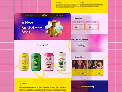 Pepop Drinks website design 2026 trend best landing page best ui drink landing page drink website food website landing page modern design modern drink website modern ecommerce website modern ui modern web ui pixel website retro design retro website trendy design website ui