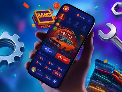 Gambling - Mobile Game casino casino app casino game casino provider crash gambling game design game interface game ui gameplay gaming igaming mobile casino mobile game online casino pvp game quick click slot game slots spins