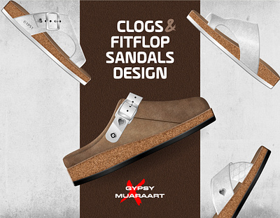 Collaboration Projects GYPSY X MUARA ART concept design design footwear design graphic design illustration sandals design technical drawing techpack design vector