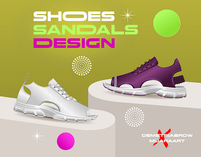 Collaboration Projects DEMETRIABROW X MUARA ART concept design design footwear design graphic design illustration sandals design technical drawing techpack design vector
