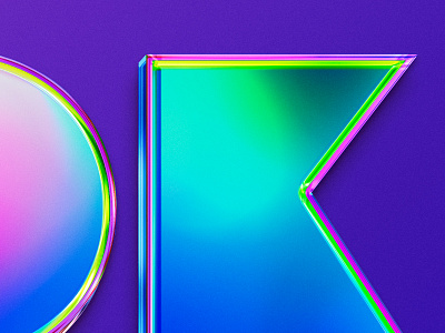 20k - Close-Up abstract bauhaus brand identity branding chrome digital art glass glass morphism gradient graphic design illustration jeffrey dirkse letter art lettering logo type design typography vector visual identity