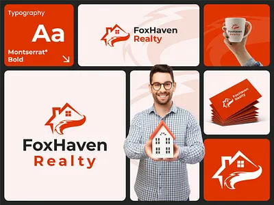 FoxHaven Realty Logo & Brand Identity Design (Unused – For Sale) animal logo brand identity branding customlogo dribbbleportfolio fox logo homelogo design logo logo creation logo design logo mark logofolio minimalistlogo modernlogo real estate logo symbol uniquelogo