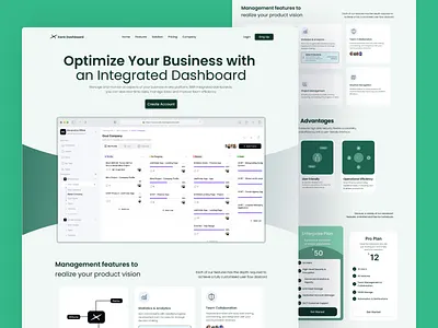 Xank Management – Landing Page UI Design branding design graphic design ui