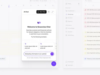 AI Assistant Sidebar Interaction ai assistant chat chatui clean dashboard flat interaction legaltech llm minimal multicolumn saas shadcn shadcnui sidebar tailwind tasklist