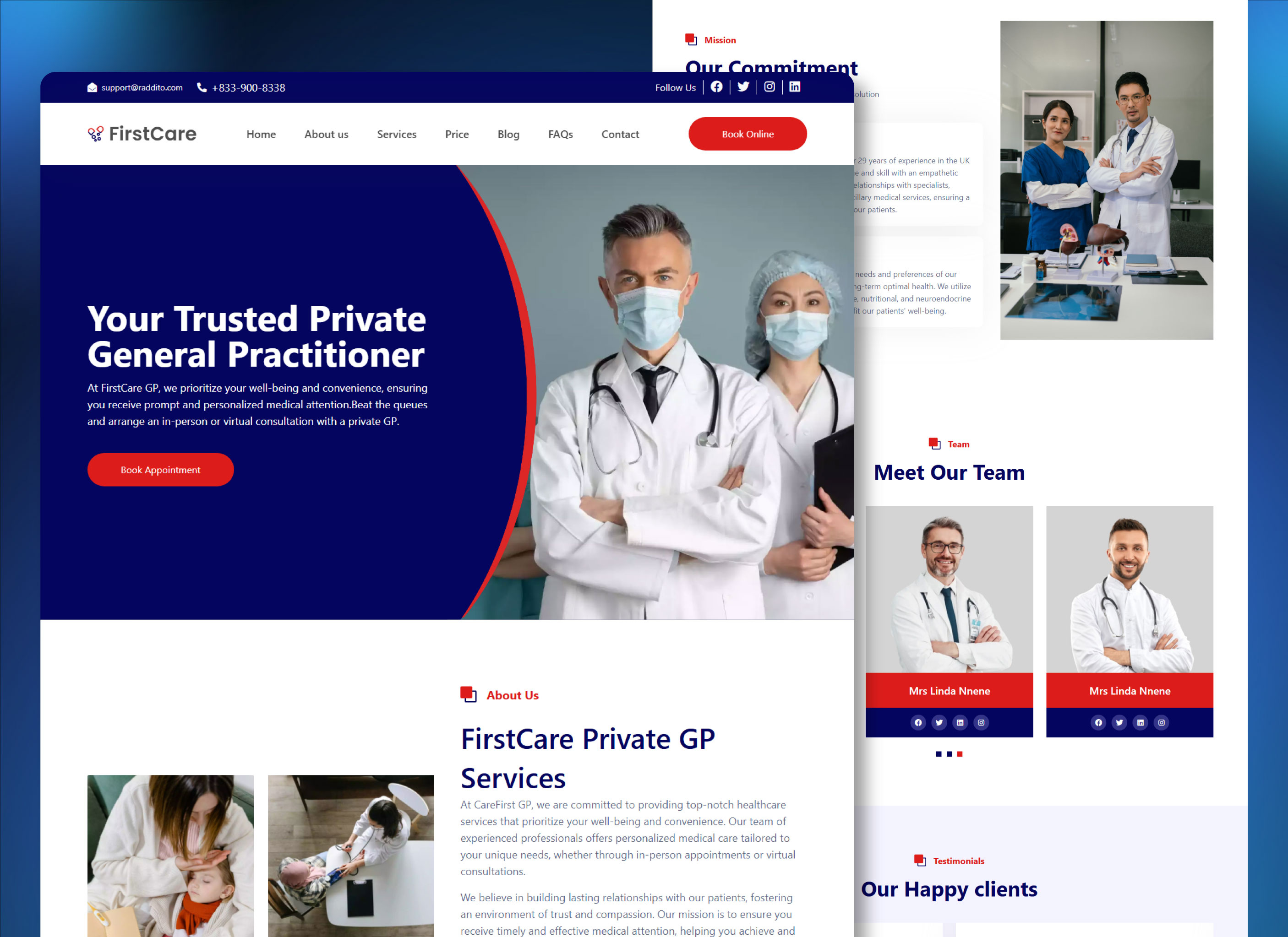 Example of Clinic Website Design & Word Press Dev
