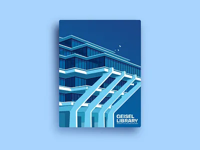 Modern minimalist vector illustration architecture art bold building california digital art expression flat design geometric geometry graphic design illustration landmark midcentury minimal minimalism minimalist moody realism san diego