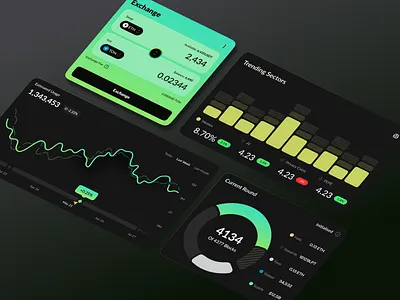 UI Elements of a Crypto Exchange Platform card crypto exchange dashboard element dex exchange swap ui element web app