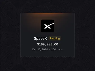 Asset Card with Status & Value asset card clean dashboard data detailview finance flat investment minimal saas shadcn shadcnui status summary tailwind transaction ui