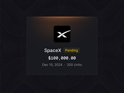 Asset Card with Status & Value asset card clean dashboard data detailview finance flat investment minimal saas shadcn shadcnui status summary tailwind transaction ui