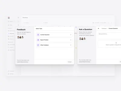 Feedback Form & Smart Follow-ups clean dashboard feedback flat form minimal questionflow saas shadcn shadcnui support tailwind