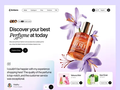 Perfume Website Design ecommerce frangance parfume parfume website perfumes web design