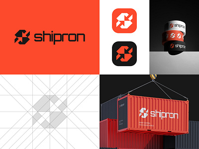 Cargo Shipping and Logistic Company Logo abstract logo arrows bold brand brand identity branding cargo design dynamic geometric graphic design icon identity letter logistic logo modern logo monogram s logo shipping