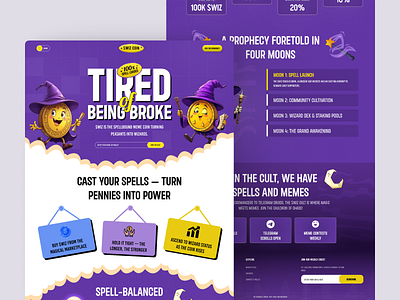 Meme Coin Landing Page Design crypot meme coin website crypto landing page crypto website figma designer meme coin landing page meme coin website modern trendy ui ui design ui designer user interface ux ux design ux designer visual design web design website design website designer