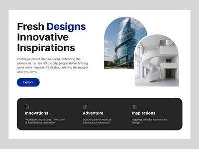 Architectural Landing page UI design concept app design design figma figmadesign landing page ui web design