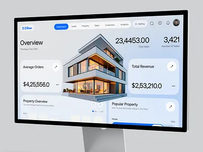Zillow Real Estate – Property Management Dashboard UI aiinrealestate app design dashboarddesign dribbbleshots financetracking mobile app propertymanagement realestate tenantmanagement uidesign uiux uxdesign zillowdashboard