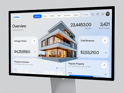 Zillow Real Estate – Property Management Dashboard UI aiinrealestate app design dashboarddesign dribbbleshots financetracking mobile app propertymanagement realestate tenantmanagement uidesign uiux uxdesign zillowdashboard