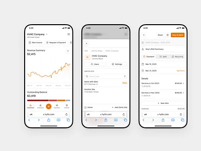 Finance Management on Mobile analytics cards ui clean dashboard finance app flat graphs light ios minimal mobile ui navigation bar payments saas shadcn shadcnui tailwind user switching