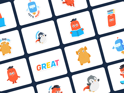 Kids Learning Platform Character Design brand design branding character design graphic design illustration minimalist online courses online education ui ux vector web design website website design
