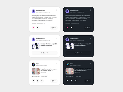 Boxes UI - Post Card box card component element post card ui