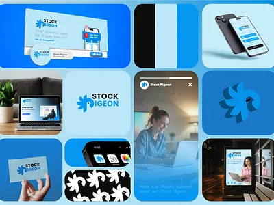 Stock Pigeon Logo & Branding – Shopify Inventory App Identity brand guideline brand identity branding creative logo ecommerce brand design logo