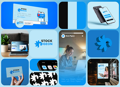 Stock Pigeon Logo & Branding – Shopify Inventory App Identity brand guideline brand identity branding creative logo ecommerce brand design logo