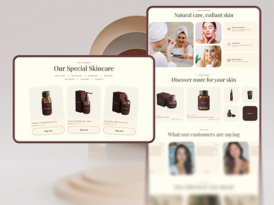 Skineroi - Cosmetic E-commerce Website UI/UX Design beauty brand beauty ecommerce beauty landing page beauty product body care cosmetic landing page cosmetic website ecommerce product page elegant luxury makeup artist website salon website shop page shopping website skincare website