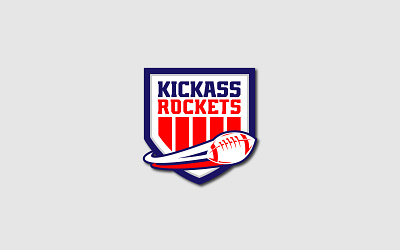 Kickass Rockets Football Sports Badge Logo Design badge logo esports football graphic design illustration logo logo design sports