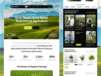 Agriculture Landing Page Design agriculture deign farm green popular startup sustainablefarming ui uidesign ux web app