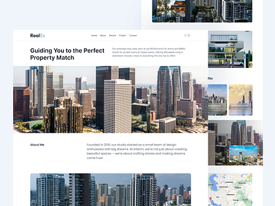 Real Estate Landing Page apartment architecture building clean company home house landing page landing page design minimalist property real estate real estate landing page simple ui ui design web website