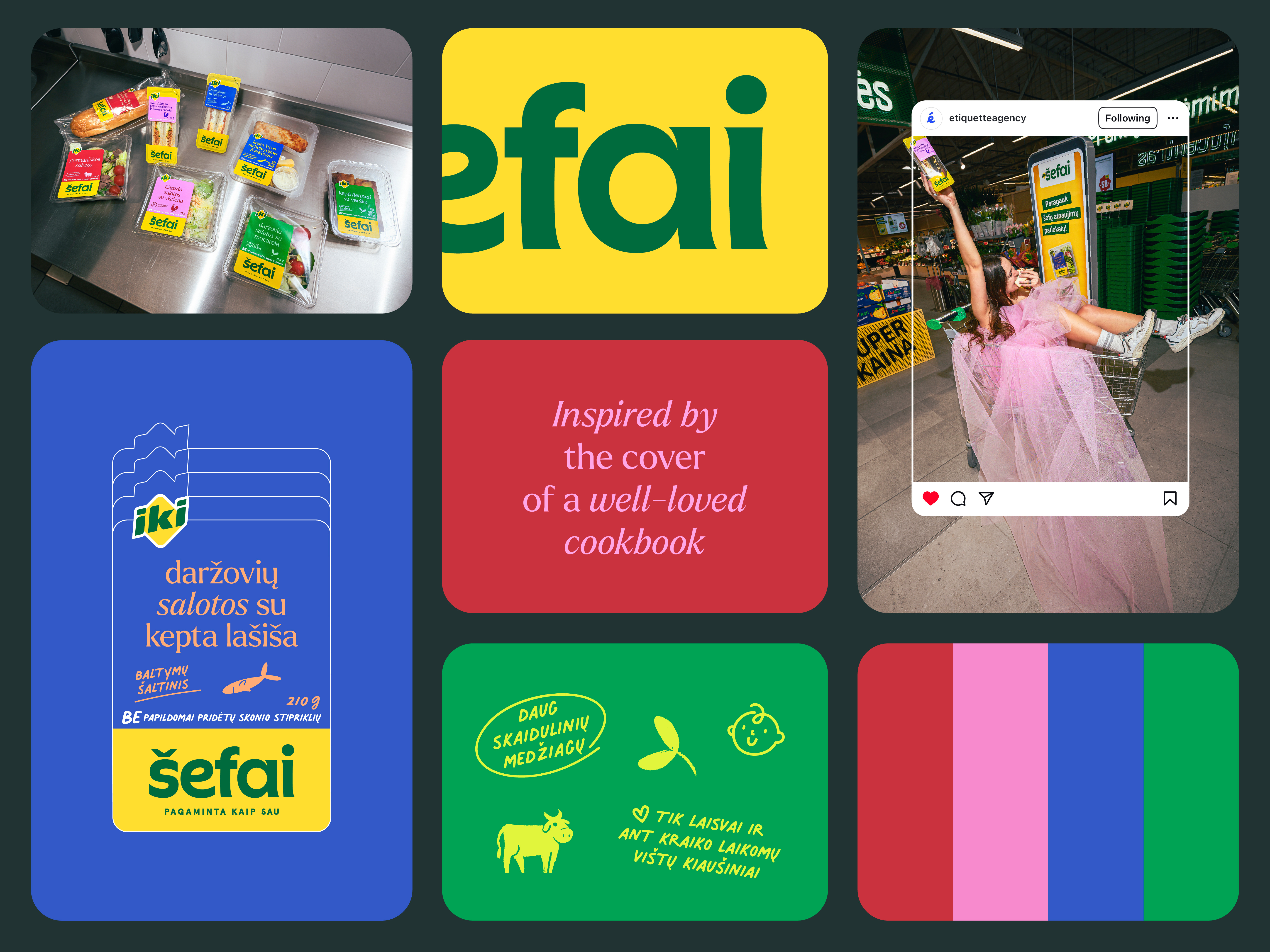 IKI šefai brand identity animation brand guide branding color palette design graphic design guideline identity illustration lithuania logo motion graphics packaging shop typography vector