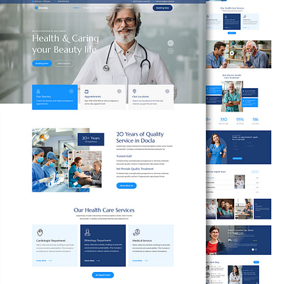 medical Landing Page UI Design graphic design helthcare landing medical page prototype ui ux