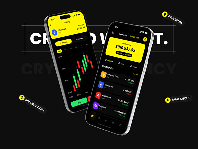 Crypto Trading Mobile App blockchain branding crypto figma logo mobile app mockup product design ui wallet