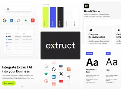 The Extruct Identity System animation brand branding clean identity logo minimal motion graphics ui