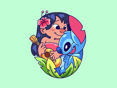 Lilo & Stitch Logo Mascot animation branding cartoon cartoon logo character character design creature design graphic design illustration lilo lilo and stitch lilo cartoon logo logo mascot mascot cartoon procreate ui