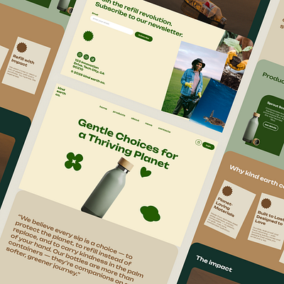 Eco Friendly Bottle Website bottle eco ecofriendly gogreen ui uidesign ux uxdesign website