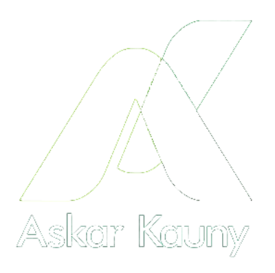 Askar Kauny Logo Putih 3d animation branding logo
