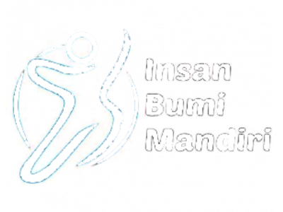Logo insan bumi mandiri putih 3d animation branding logo ui