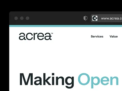Acrea Website advisory alphamark b2b branding studio consulting creative agency design studio layout logo navigation omnichannel typography ui user interface website