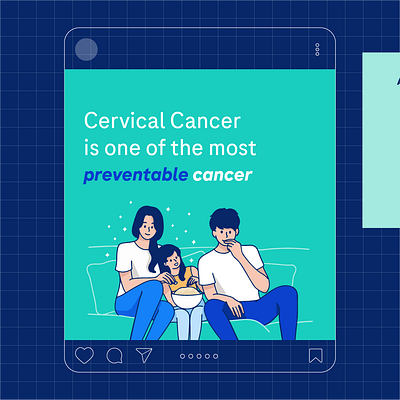 Cervical Cancer Awareness design illustration social media