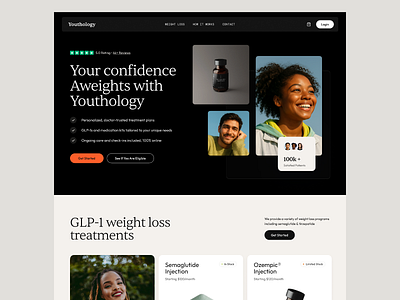 Telehealth Website agency dstudio healthcare healthcare website landing page landing page design medical medicine product design sexual health telehealth telehealth medicine telehealth website typography ui ui ux user experience ux web designer weight loss