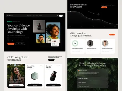 Healthcare Landing Page - Telehealth ecommerce healthcare healthcare website illustration landing page landing page design product design sexual health shopify shopify website telehealth and medicine telehealth website typography ui ui ux user experience ux website design weight loss