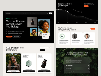 Healthcare Landing Page - Telehealth ecommerce healthcare healthcare website illustration landing page landing page design product design sexual health shopify shopify website telehealth and medicine telehealth website typography ui ui ux user experience ux website design weight loss
