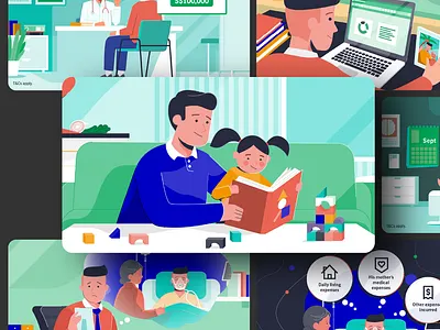 Storyboard | Manulife Insurance animation illustration storyboard