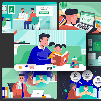 Storyboard | Manulife Insurance animation illustration storyboard