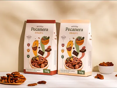illustrations Pecanera Brasil Packaging branding graphic design illustration illustration book cover packaging
