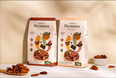 illustrations Pecanera Brasil Packaging branding graphic design illustration illustration book cover packaging
