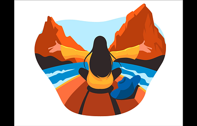 Tours and Travel Flat illustration branding graphic design illustration illustration book cover