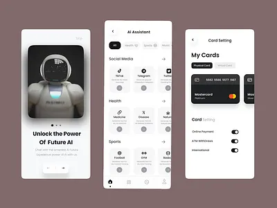 Empowering Life with Smart Solutions aiapp aiux app appconcept bankingappui cleanui darkmodeui designinspiration fintechui futuristicui graphic design minimaldesign moderninterface neumorphism productdesign smartassistant socialmediatool uidesign userinterface uxui
