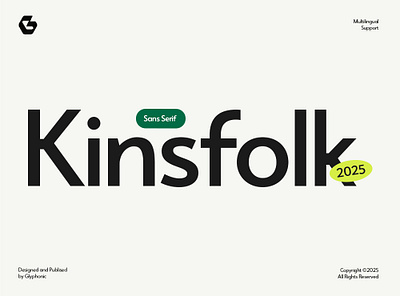 Kinsfolk - Modern Sans Typeface branding classy clean corporate creative display elegant font logotype magazine minimalist modern poster sans typeface typography unique web font