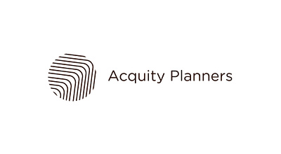 Acquity planner finencial company black & white logo company logo